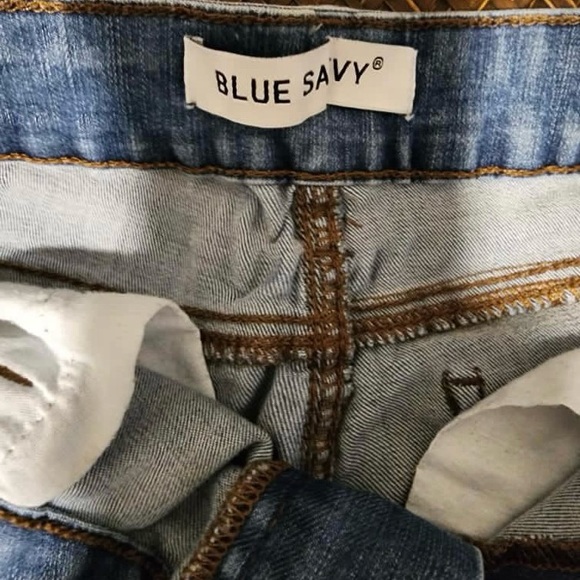 Denim Distressed Shorts - Blue Savy - Size 5/27 - Picture 3 of 14